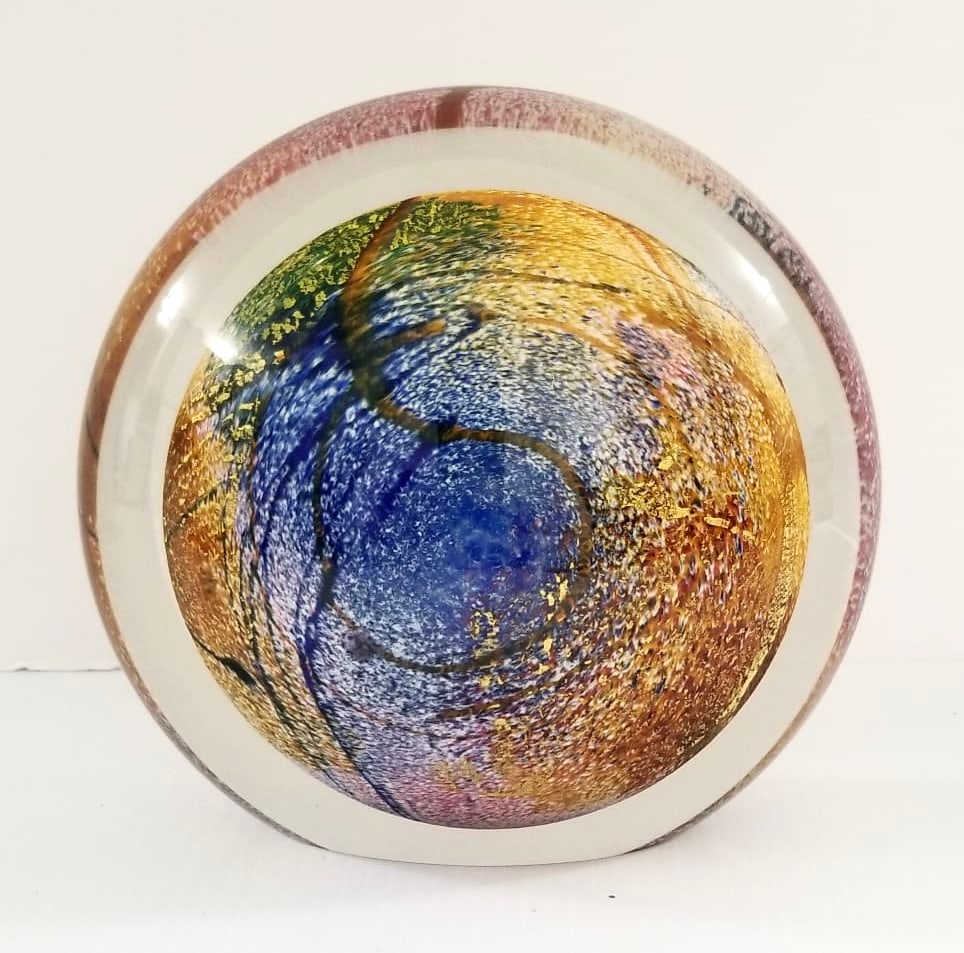 Amazing Vtg Earl O James Signed Paperweight Art Glass (1 of 6)