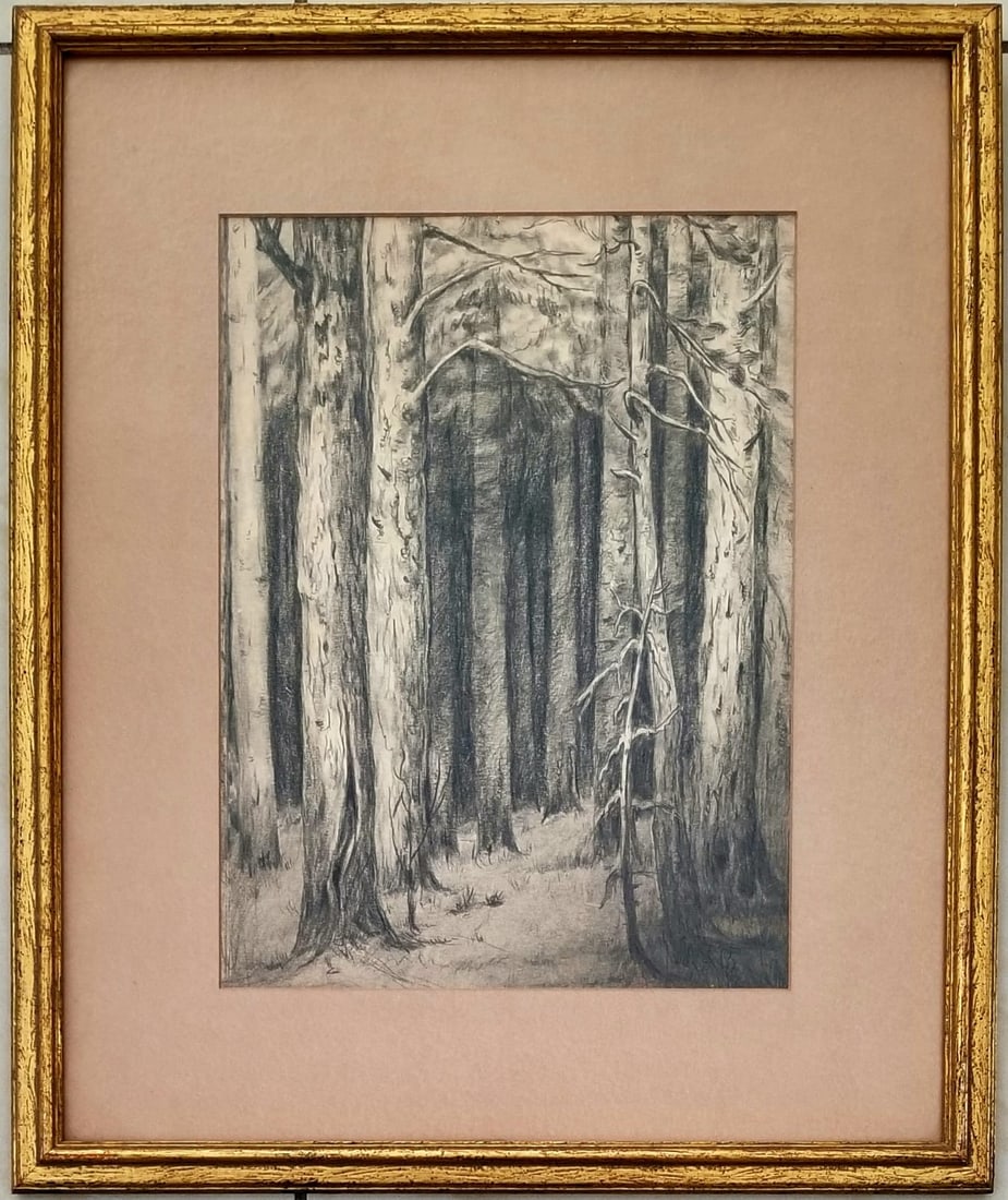 Amazing Antique Ralph Albert Blakelock Pencil Paper (1 of 3)