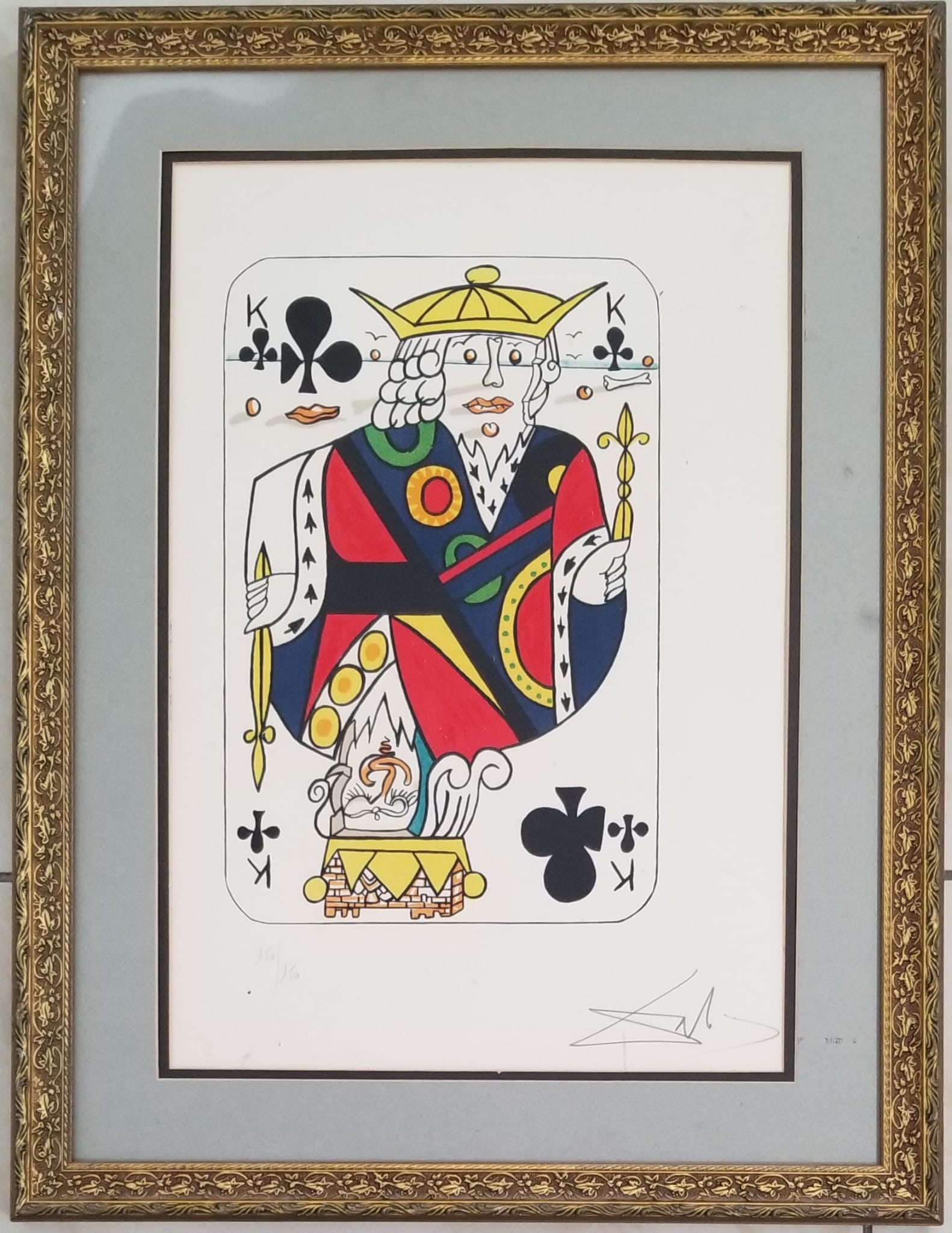 Amazing Vtg Salvador Dali 150/150 Lithograph: Nice Salvador Dali signed in pencil 150/150 lithograph, there is no glass. Frame: 26 x 20 inches. Provenance: private owner. Biography: 1904 - 1989. Salvador Dalí was perhaps the most broadly known m