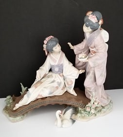 Amazing Lladro "Springtime in Japan" Porcelain Figurine