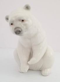 Amazing Lladro Polar Bear Porcelain Figurine