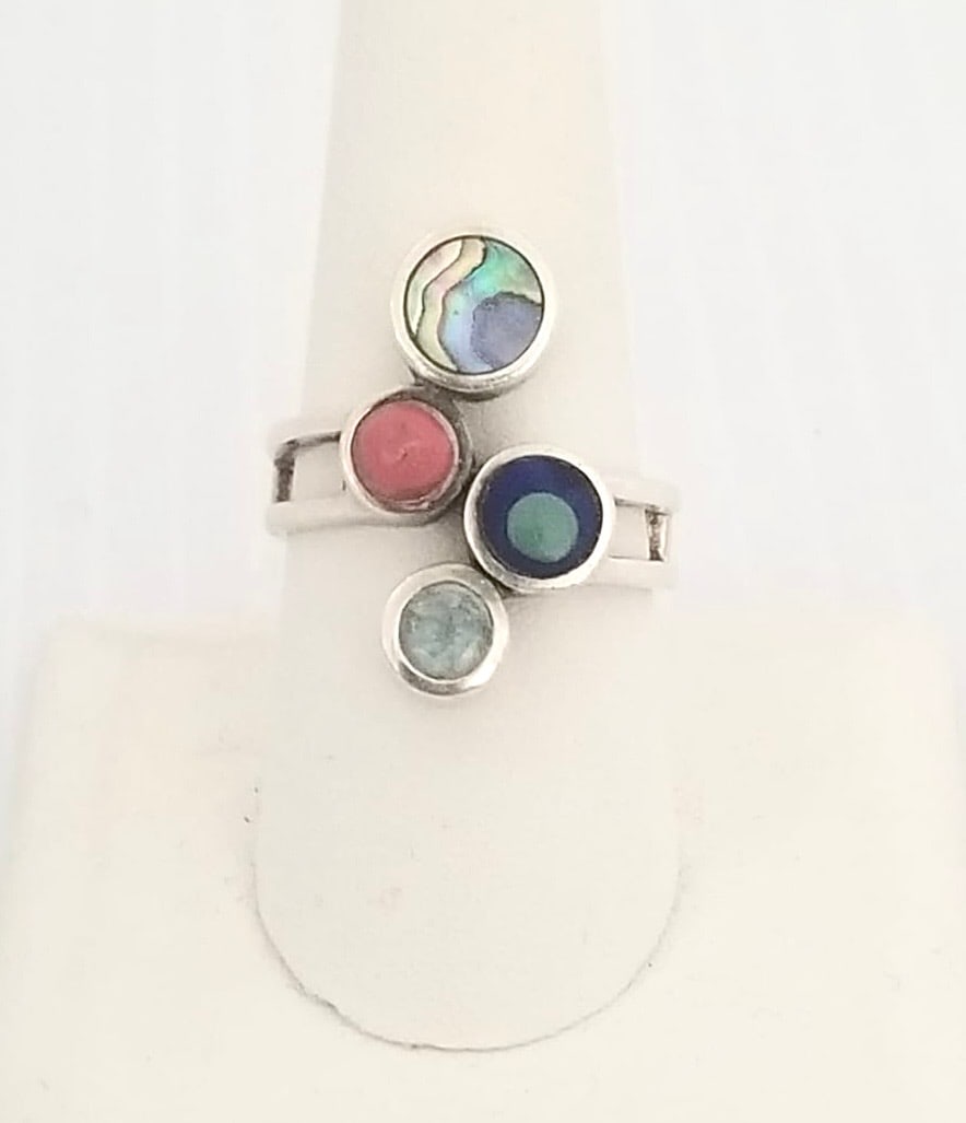 Amazing 925 Sterling Silver Multistone Ring (1 of 4)