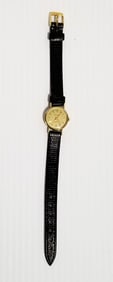 Amazing Vtg Deaville 14KT Gold Quartz Watch