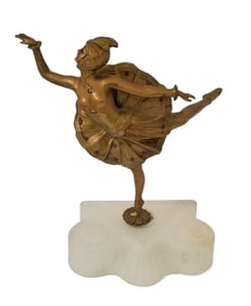 Amazing Art Deco Lady Dancer Sculpture