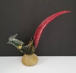 Amazing Murano Gold Inside Bird Art Glass
