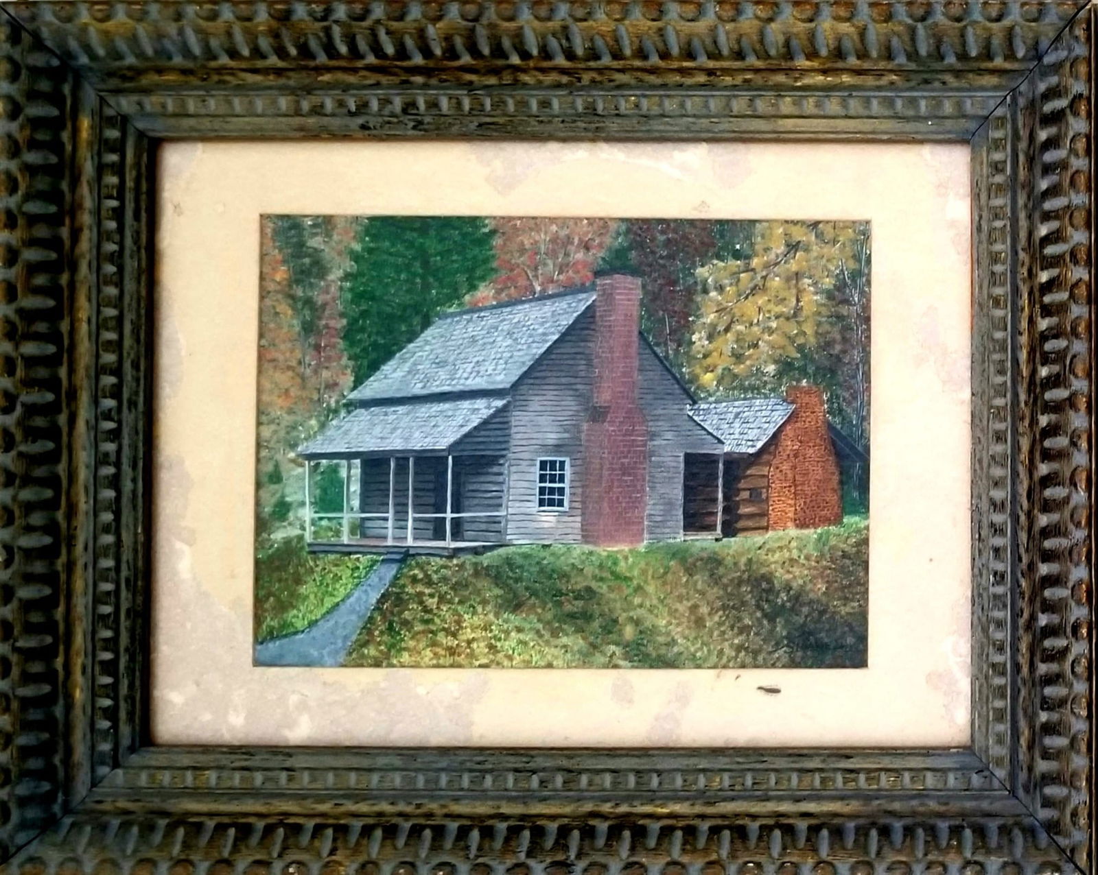 Amazing Eric Sloane Gouache Paper: Beautiful Eric Sloane gouache paper. Provenance: private owner. Frame: 20 x 16 inches, art: 13 x 10 inches Biography: 1905 - 1985. Eric Sloane was born Everard Jean Hinrichs in New York City. His earl