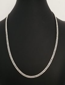 Amazing 925 Sterling Silver Cuban Link Necklace