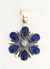 Amazing Jay King DTR 925 Sterling Blue Stones Pendant