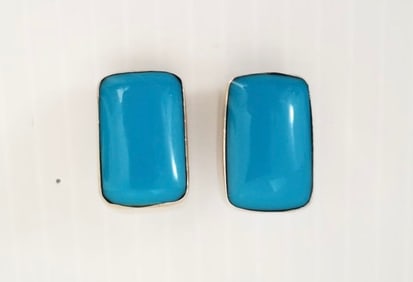 Amazing d'escorcia Mexico 925 Sterling Turquoise Earrings