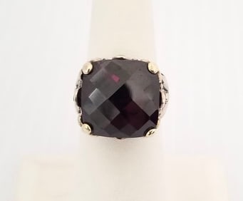 Amazing 925 Sterling Silver & Gold ZC Ring