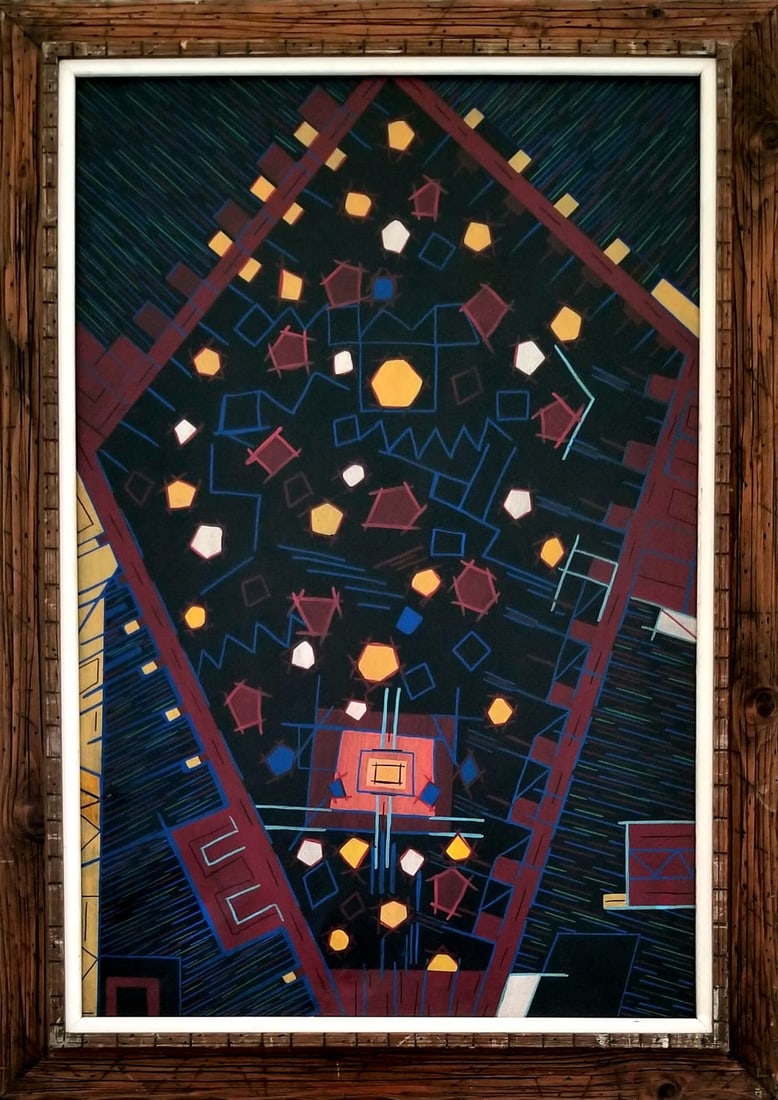 Amazing Lee Mullican 1977 Oil Canvas (1 of 3)