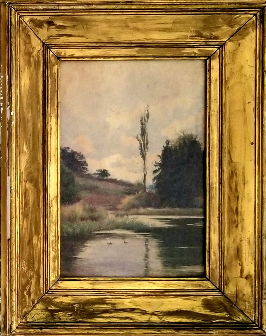 Amazing Charles Warren Eaton Watercolor: Beautiful Charles Warren Eaton watercolor. Frame: 15 x 12 inches, art: 10.5 x 7.5 inches. Provenance: private owner. Biography: 1857 - 1937. Charles Eaton resided in Bloomfield, New Jersey for fifty y
