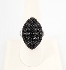 Amazing SG 925 Sterling Black Stone Ring