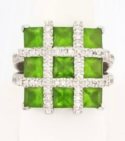 Amazing CA 925 Sterling Silver Zirconia Ring