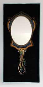 Amazing Mandalay Austria Enamel Hand Mirror