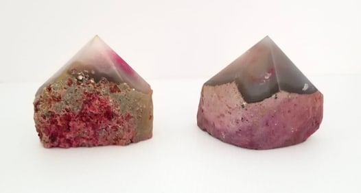 Amazing Natural Cut Stone Decorative Pair