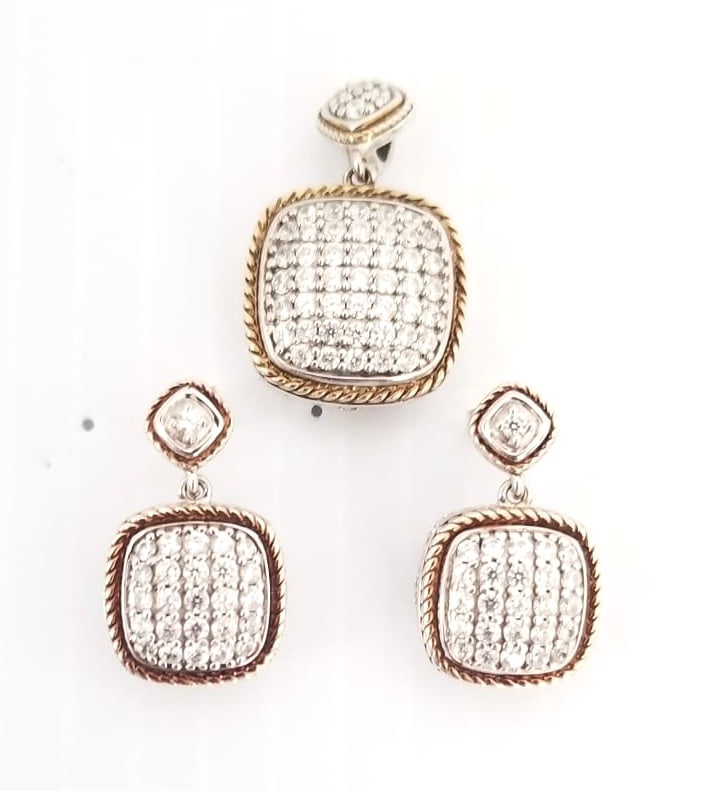 Amazing 925 Sterling Silver Earrings & Pendant Set (1 of 5)