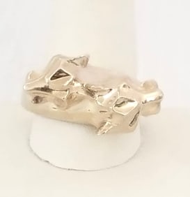 Amazing 925 Sterling Silver Two Panthers Ring