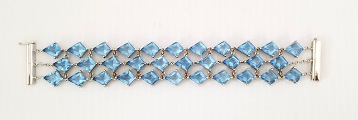 Amazing R 925 Sterling Blue Zirconia Bracelet