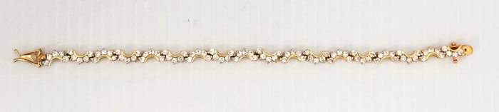 Amazing 925 Sterling Gold Tone ZC Bracelet