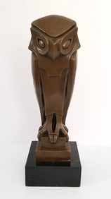 Amazing Salvador Dali Abstract Owl Bronze Sculpture
