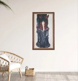 Amazing Orhan Peker Mixed Media Panel