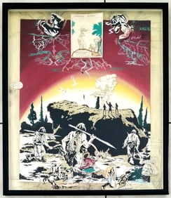 Amazing Ciro Quintana Collage Mixed Media Art