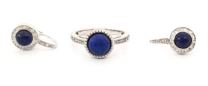 Amazing ESPD 925 Sterling Silver Lapis Lazuli ZC Set