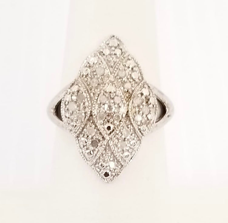 Amazing 925 Sterling Silver Diamond Ring (1 of 6)