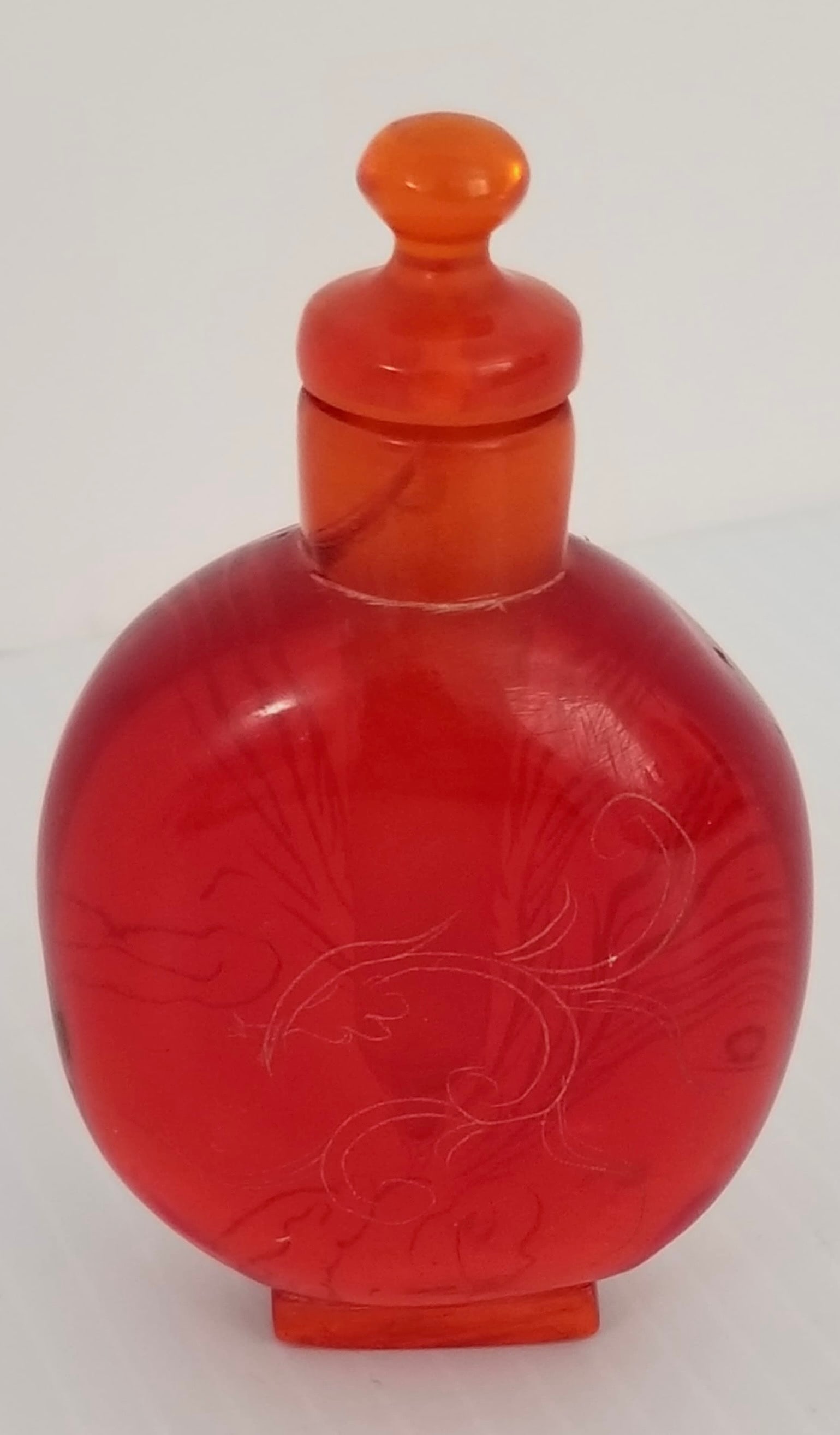Amazing Amber Hand Carved Snuff Bottle (1 of 7)