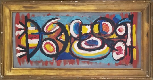 Amazing Jilali Gharbaoui 1969 Oil Canvas