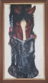 Amazing Orhan Peker Mixed Media Panel