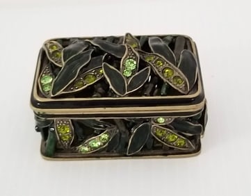 Amazing Rhinestones & Enamel Jewelry Trinket Box