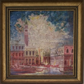 Amazing Luigi Mantovani Oil Canvas