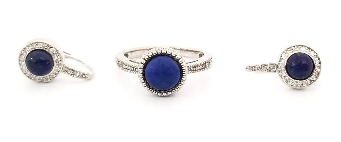 Amazing ESPD 925 Sterling Silver Lapis Lazuli ZC Set (1 of 7)