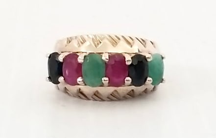 Amazing SX 925 Sterling Multistone Ring