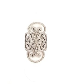 Amazing 925 Sterling 14KT Gold Inside Diamond Ring
