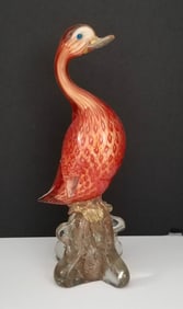 Amazing Murano Bubbles Inside Duck Art Glass