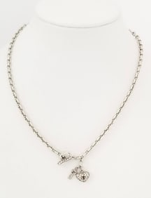 Amazing A.F.M 925 Sterling Diamond Pendant Necklace