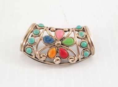 Amazing SK Thailand 925 Sterling Multistone Pendant