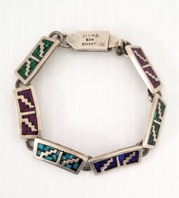 Amazing Taxco Mexico 925 Multistone Bracelet