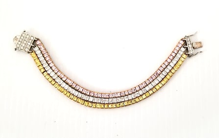 Amazing PJM 925 sterling Rhinestones Bracelet
