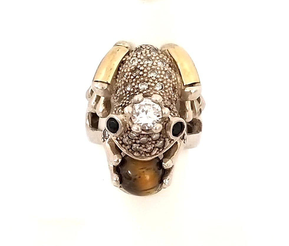 Amazing David's Sterling Silver 14KT Gold Ring (1 of 4)