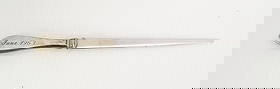 Amazing Webster Sterling Silver Opener Knife: Nice Webster.co sterling silver opener knife, stamped: June 1963, 7 5/8 inches long