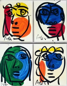 Amazing Peter Keil 4 Piece Oil Canvas