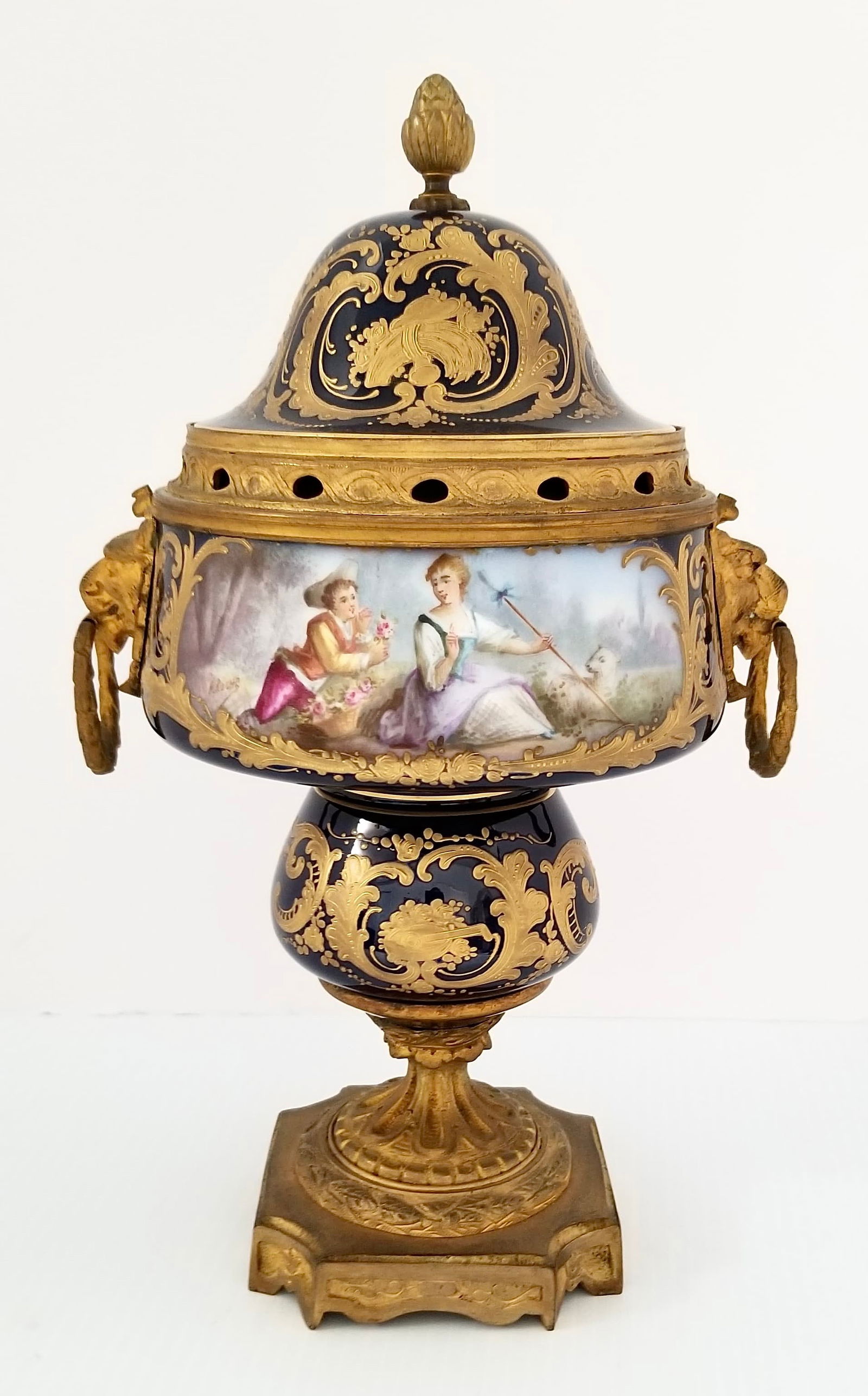 Amazing P. Roche French Sevres Hand Painted Porcelain Vase (1 of 9)