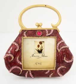 Amazing Rhinestones Enamel Wallet Picture Frame