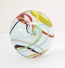 Amazing Clear & Multicolor Bubbles Paperweight