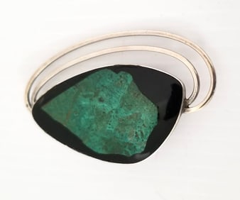 Amazing Israel 925 Sterling Stone Pin Brooch Pendant