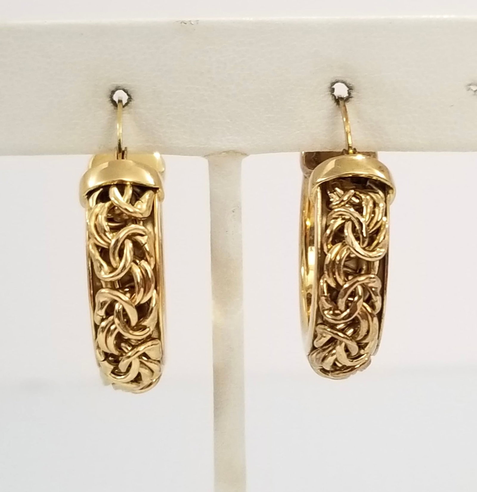 Amazing Italy 925 Sterling Gold Filled Hoop Earrings: Beautiful Italy 925 sterling silver gold filled hoop earrings, 1 1/4 x 1/4 inches, 11.4 grams.